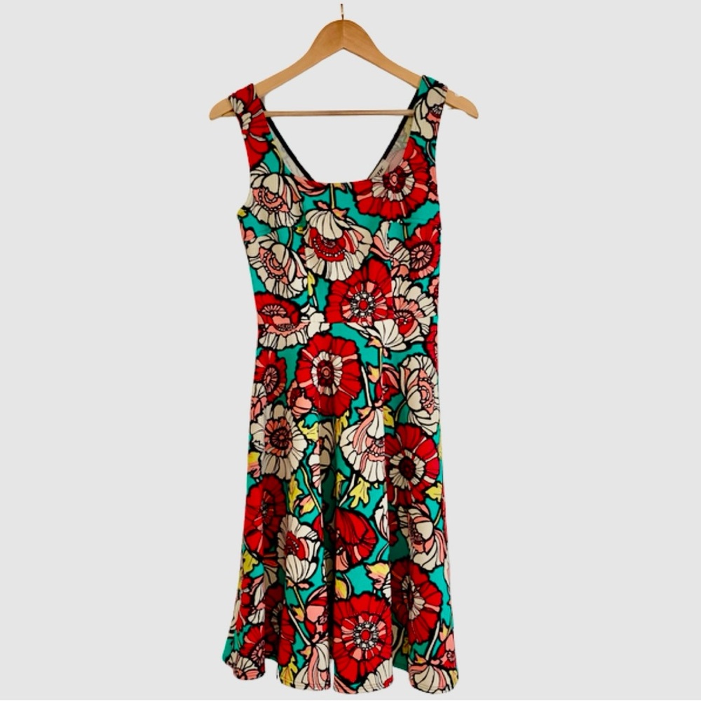 Bright Graphic Fit and Flare Mystic Dress